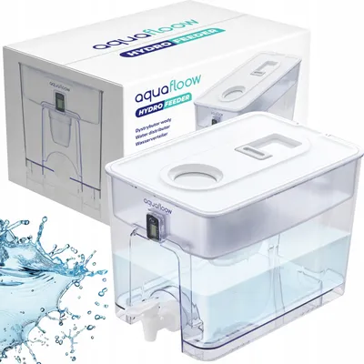 Image de AquaFloow HydroFeeder 9,5 L – Distributeur d'eau pour filtre AquaFloow Maxi sans filtre – Réduction du débit d'eau