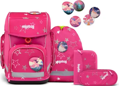 Produktbild von Ergobag Schulranzen-Set Cubo SternzauBär 5-teilig, ergonomisch, höhenverstellbar