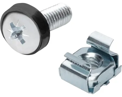 Zdjęcie produktu dla Digitus Zestaw mocujący do elementów o długości 482,6 mm (19”) i 254 mm (10”), M6, Stal, Srebrny, 100 mm, 45 mm, 600 g, 70 mm