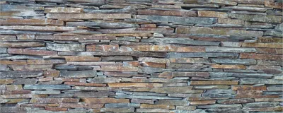 Produktbild von Wallario Poster - Natursteinmauer in grau braun, Kunstdruck Größe: 50 x 125 cm