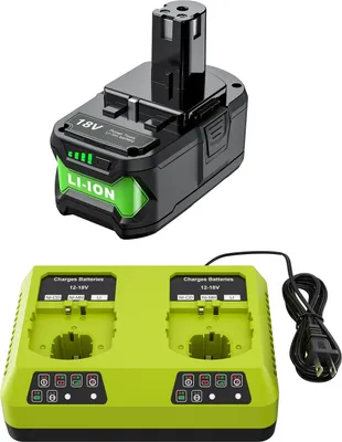 Obrázok produktu pre Batéria, kapacita 8000 mAh, kompatibilná s Ryobi P108, kompatibilná s Ryobi, 1x 8.0 Ah, s nabíjačkou 6A