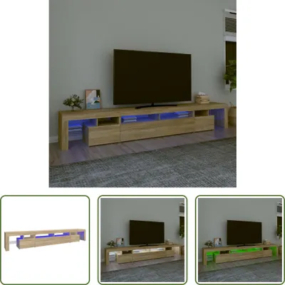 Produktbild von The Living Store TV-Schrank mit LED-Leuchten Sonoma-Eiche 260x36,5x40 cm