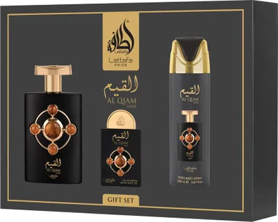 Immagine prodotto di Zestaw Lattafa Al Qiam Gold Edp 100ml + Edp 20ml + Deodorante 200ml