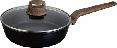 Obrázek produktu pro Hluboká pánev s poklicí Oliver Voltz Paris OV54419F24CD, 24 cm, Nepřilnavý povrch, Tepelný senzor, Indukční, Černá