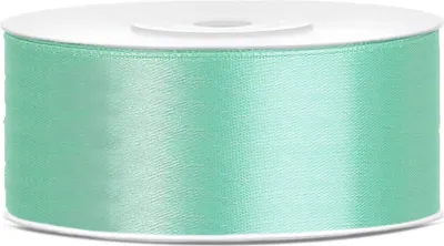 Produktbild von Satinband Minzgrün Breit 25m, Satinband mintgrün 2,5 cm - Einheitsgröße