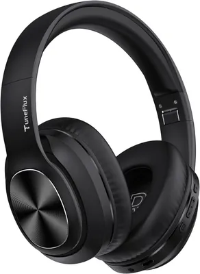 Produktbild von Faltbares mit 80 Std Akkulaufzeit, Kabellos Bluetooth Kopfhörer mit 3 EQ-Modi, HiFi-Stereo, Eingebautes Mikrofon
