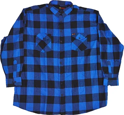 Produktbild von KAMRO Übergrößen Flanell-Hemd im Holzfäller Stil Blau/Schwarz kariert 6XL