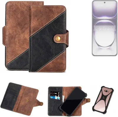 Produktbild von K-S-Trade Handyhülle Schutzhülle Bookstyle Case kompatibel mit Oppo Reno12 PJV110 Klapphülle Cover Hülle Schutztasche 1x