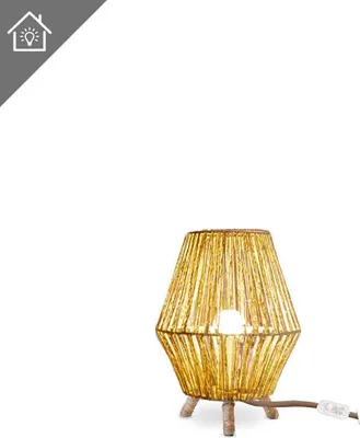 Produktbild von NewGarden SISINE 32 Tischleuchte, Naturfaser-Tischlampe, Fernbedienung, E27