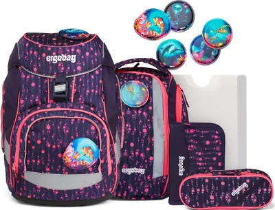 Produktbild von Ergobag Pack Schulrucksack-Set (6-tlg.) Bärmuda Viereck