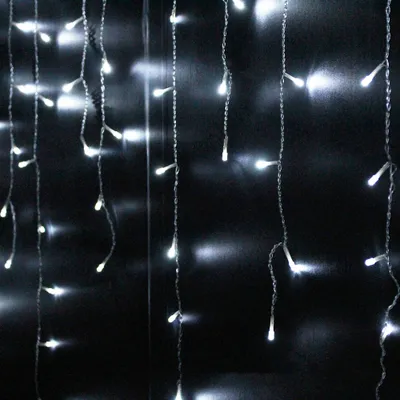 Produktbild von 5M Eisregen Lichterkette, Kaltweiß Lichtervorhang Weihnachtsbeleuchtung mit 216 LEDs, 8 Modi, Weihnachtsdeko für Fenster Party Garten Wohnzimmer
