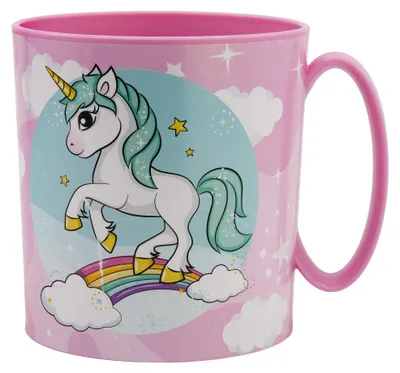 Einhorn-Kinderbecher 390 ml, mikrowellengeeignet, BPA-frei
