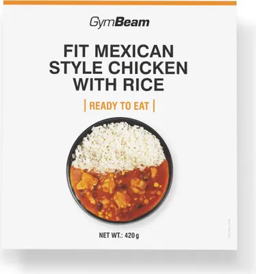 Produktbild von GymBeam - FIT Fertiggericht Hähnchen auf mexikanische Art mit Reis 420 g