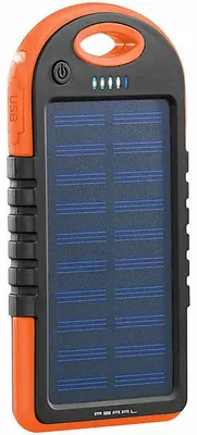 Image de Batterie de secours solaire 3000 mAh avec 2 ports USB + mini lampe LED PB-30.s