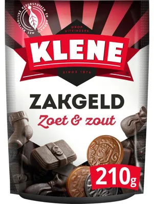 Immagine prodotto di Klene Zakgeld Liquirizia 210g – Specialità dolce alla liquirizia, gusto classico