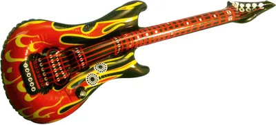 Produktbild von Aufblasbare Luftgitarre 'Flammen' 100 cm