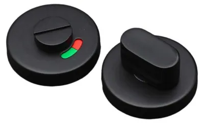 Produktbild von INF Edelstahl-Indikatorverschluss mit gebürsteter Oberfläche und verdeckter Schraubenabdeckung, kompakt 7.5cm x 5.7cm Schwarz