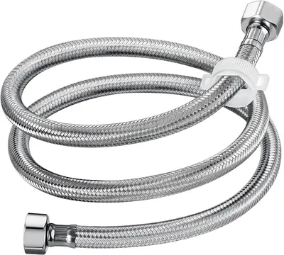 Immagine prodotto di Tubo flessibile in acciaio inossidabile intrecciato - Tubo corrugato da 150 cm per rubinetto