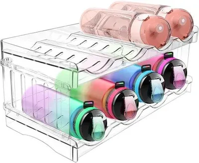 Produktbild von Famanu Flaschenorganizer stapelbar – für 8 Flaschen – transparent