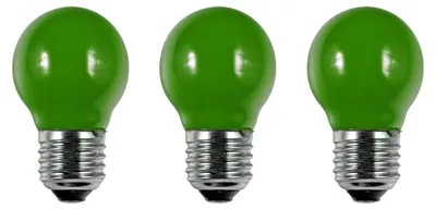 Produktbild von SPL E27 LED Filamentlampe G45 1W Grün 3 Stück