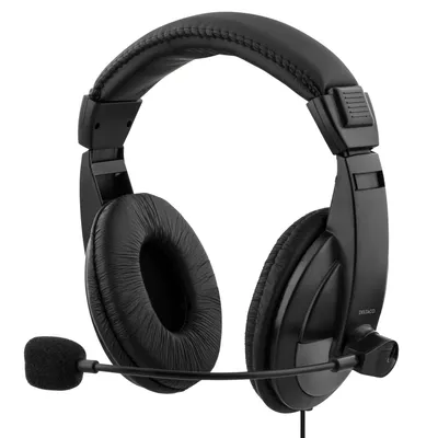 Productafbeelding van Deltaco HL-57, Kabel, 20 - 20000 Hz, 220 g, Koptelefoon met microfoon, Zwart
