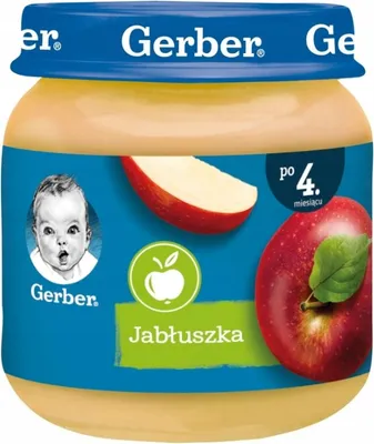 Zdjęcie produktu dla Nestle 5900452071014, Jabłko, 125 g, Słoik, 4 mies., Barwnik, Środek konserwujący, 209 kJ