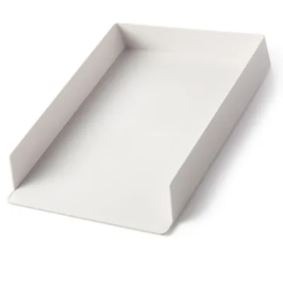 Produktbild von Schreibtisch Regal Organizer große Kapazität A4 Größe DIY Montage langlebig ABS Harz Desktop File Organizer (grau weiß A4 Storage Box 32.5x24x5)