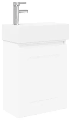 Immagine prodotto di vidaXL Mobile sottolavabo da bagno con rubinetto, bianco
