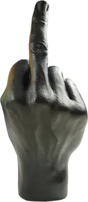 Produktbild von Mittelfinger Dekofigur Stinkefinger Skulptur in Schwarz