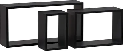 Zdjęcie produktu dla Autronic Półka ścienna, zestaw 3 P-009 BK
