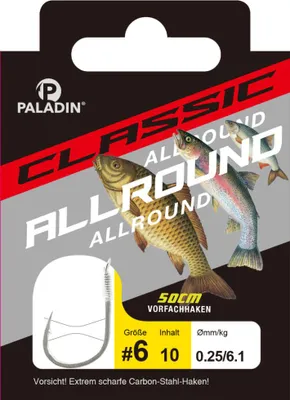 Produktbild von Paladin Allroundhaken gebunden Größe 8 - 50 cm 10 Stück gunsmoke