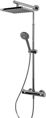 Produktbild von Schulte Duschmaster Rain D9641 Kopfbrause Eckig mit Thermostat chrom