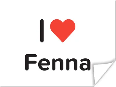 Produktbild von MuchoWow® Poster Ich liebe - Fenna - Mädchen 120x90 cm - Wandbild