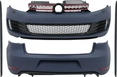 Produktbild von Bodykit für VW Golf 6 2008-2013 Schrägheck GTI-Design Stoßstangengitter Seitenschweller.