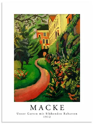 Produktbild von ARTland Wandbild Alu für Innen & Outdoor Unser Garten mit blühenden Rabatten Größe: 90x120 cm