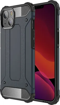 Produktbild von Mobigear Outdoor iPhone 13 Hülle Hardcase Backcover Stoßfest - Marineblau