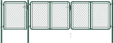 Produktbild von vidaXL Gartentor Stahl 75x395 cm Grün