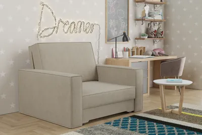 Produktbild von Kaiser Möbel Klassisches Sofa mit schlaffunktion und bettkasten, Schlafsofa, Sofa – AMERICANO stoff Scala Beige