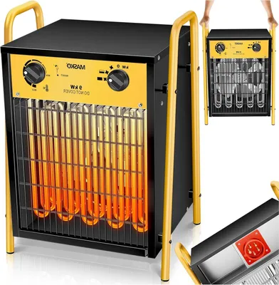 Productafbeelding van Krachtige Elektrische Kachel 9 kW met Thermostaat voor Binnen en Buiten, Veilig en Efficiënt