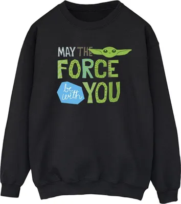 Produktbild von Star Wars - "The Mandalorian May The Force Be With You" Sweatshirt für Damen BI39089 (XXL) (Schwarz)