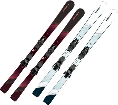 Obrázok produktu pre Dámske lyže Skialpinistické lyže Carvingové lyže Zjazdové lyže Parabolic Rocker - Elan Snow Black or White - vrátane viazania EL9.0 Grip Walk Z2,5-9 - lyže na zjazdovku pre ženy - pre začiatočníkov, farba:Black, dĺžka:140cm