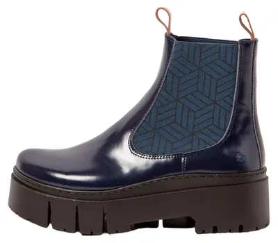 Image de Art Bottines pour Femme 1766 NAPPA SHINNY NAVY-FLAMINGO / LEEDS Couleur Bleu