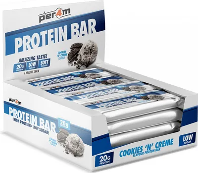 Produktbild von Per4m Protein Bar (12x62g) Cookies N\' Creme - Riegel - Protein-Riegel