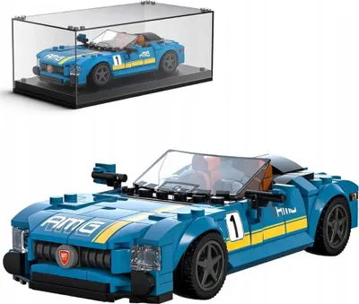 Produktbild von COIL Spielbausteine, Bausteinset, Bauklötze, Baukasten, Autoblöcke, Spielbauklötze, Modell: 27045, Sportwagen, Blau, für Kinder ab 8 Jahren, 336 St.