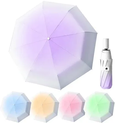 Image de Parapluie automatique résistant au vent, avec protection UV, extra-large pour 2 personnes – 8 baleines, polyester, 34×5 cm, résistant jusqu'à 56 km/h
