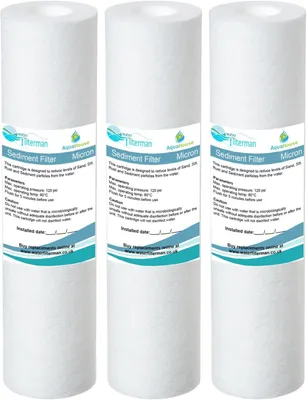 Zdjęcie produktu dla Filtr węglowy do wody, 10 cali, 5 mikronów, 3 sztuki, do systemów odwrótniej osmozy