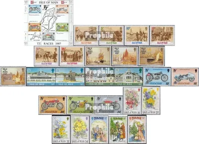 Produktbild von Briefmarken GB - Isle of Man 1987 Mi 325-350 (kompl.Ausg.) Jahrgang 1987 komplett postfrisch Victoria
