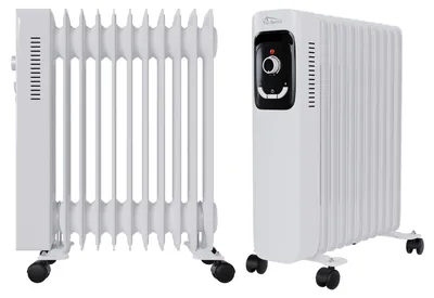 Produktbild von TroniTechnik® Ölradiator Elektroheizung TT-OR 211 in Weiß mit 11 Rippen und 2500 Watt, drei Heizstufen (1000W, 1500W, 2500W)