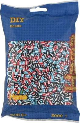 Produktbild von Hama Beads 201-91, Bastelset für Kinder, 5 Jahr(e), PVC, Mehrfarbig, 3000 Stück(e)