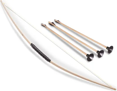 Produktbild von BestSaller 1203 Reiter Sportbogen 80cm, aus Eschen Holz inklusive 3 Pfeile, natur, 4-teilig (1 Set)